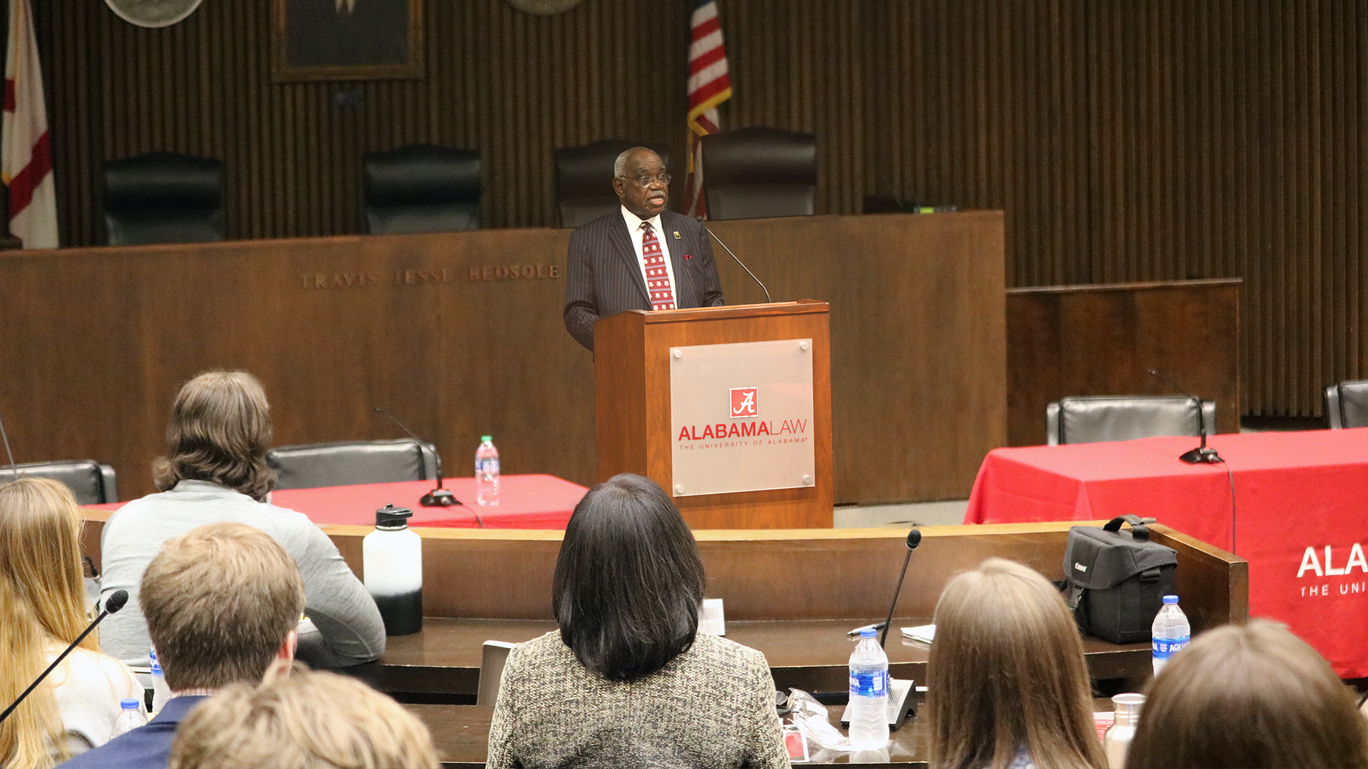 view of the law library from close to the floor showing lots of books